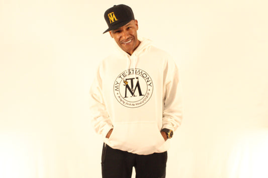 My Testimony Hoodie -- White Hoodie