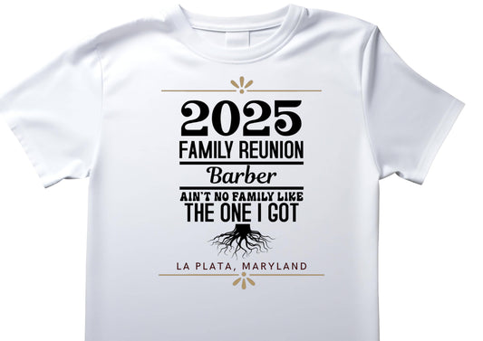 2025 Barber Family Reunion T-shirts