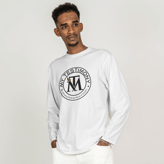 My Testimony Logo -- Long Sleeve T-Shirt -- White