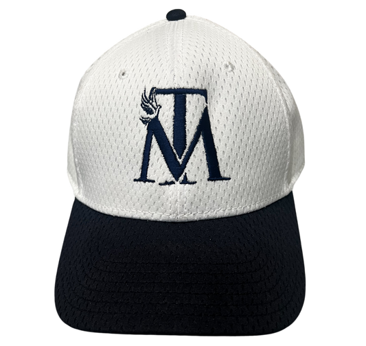 White-Blue w/Blue MT Logo Baseball Cap